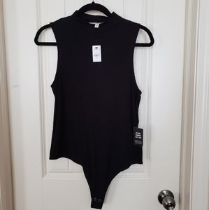 Express black mock turtleneck ribbed bodysuit